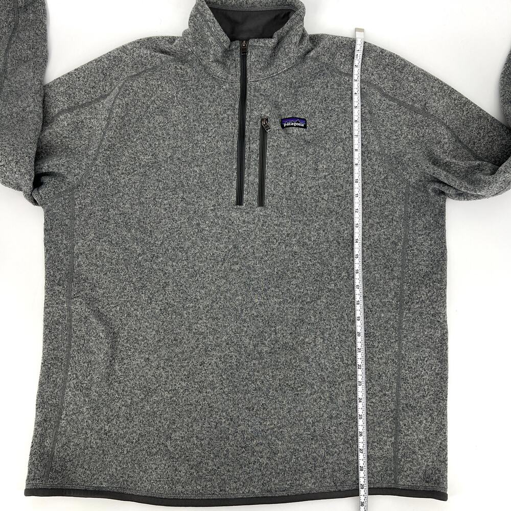 Patagonia Mens Better Sweater 1/4 Zip Fleece Pullover in GrayPreowned Size XXL - Picture 5 of 9